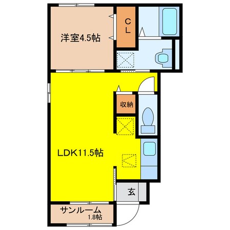 リュニック唯１の物件間取画像